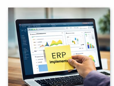 Business ERP software dashboard overview